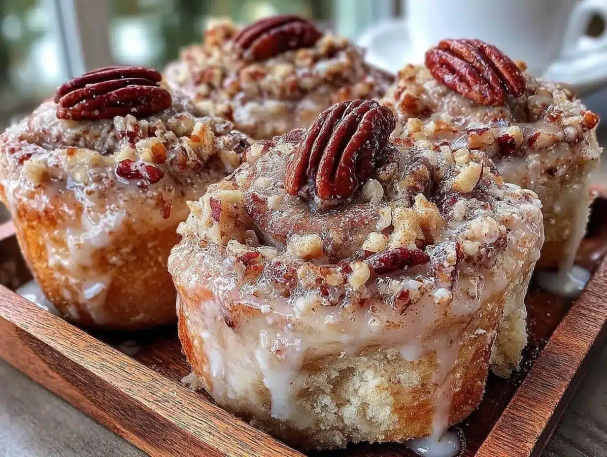 maple pecan cinnamon rolls preparation steps