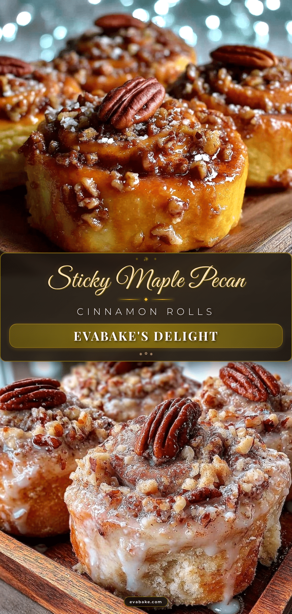 maple pecan cinnamon rolls recipe