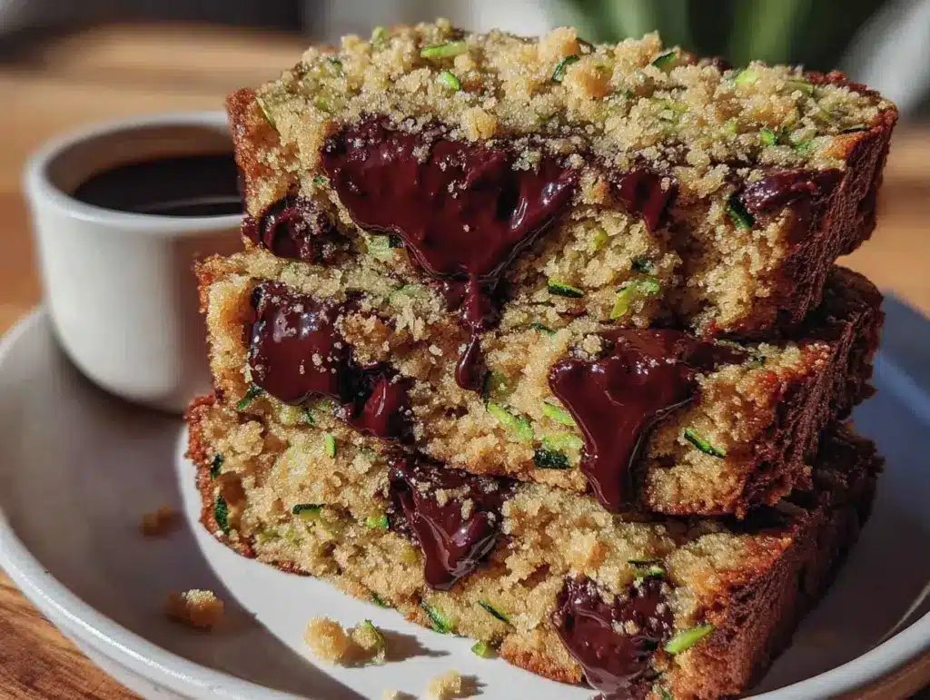 moist double chocolate chip zucchini bread - featured image