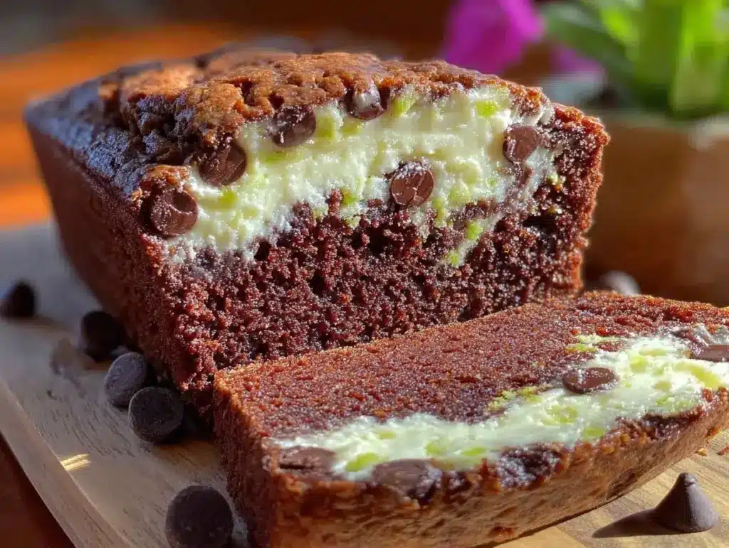 moist double chocolate chip zucchini bread - featured image