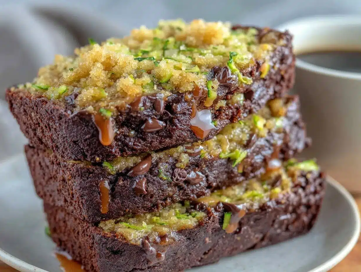 moist double chocolate chip zucchini bread preparation steps