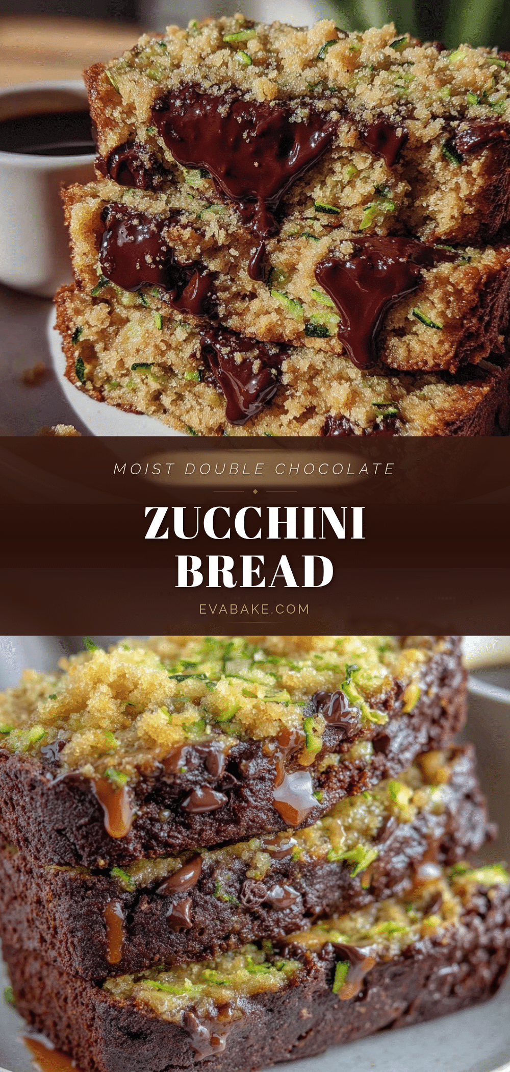 moist double chocolate chip zucchini bread recipe