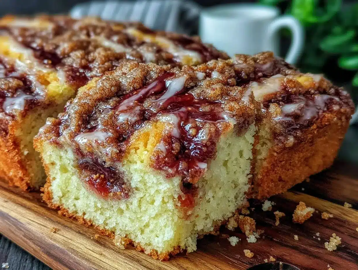 moist fresh fig jam swirl coffee cake preparation steps