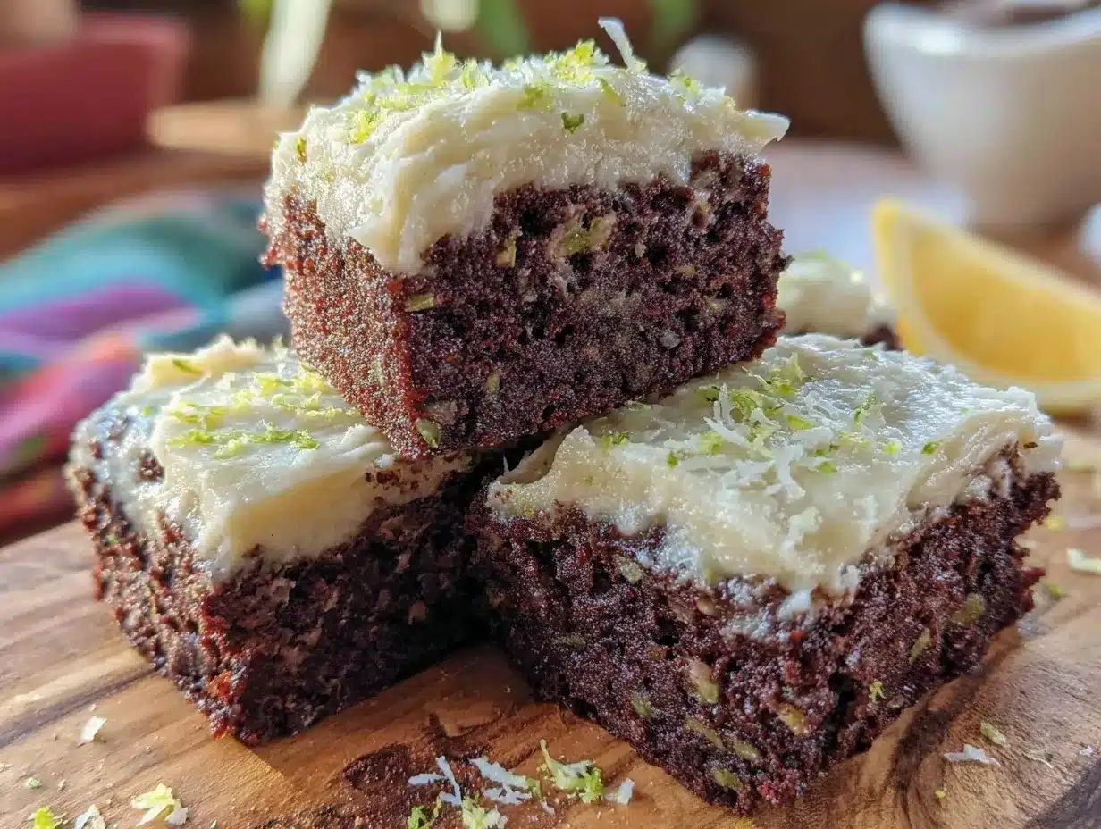 moist zucchini brownies preparation steps