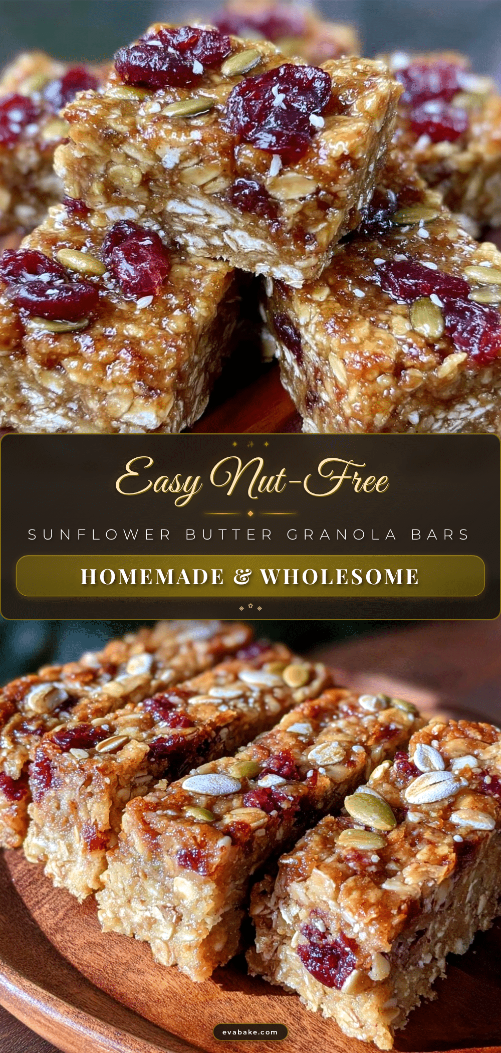 nut-free sunflower butter granola bars recipe