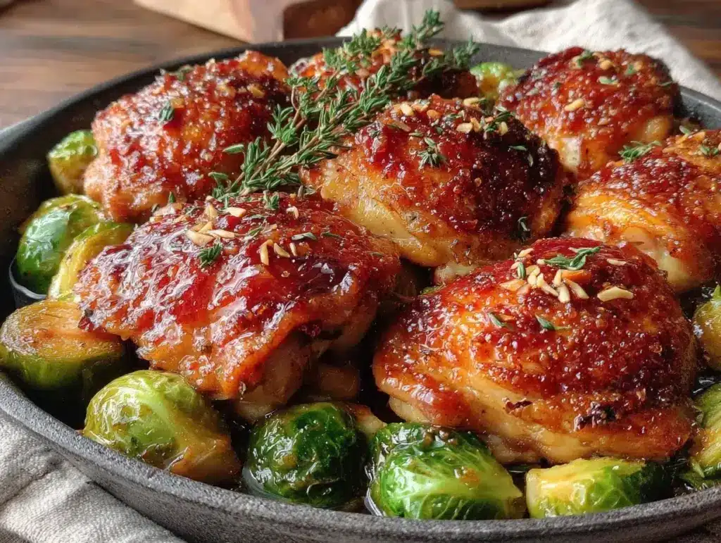 one-pan maple Dijon chicken thighs - featured image