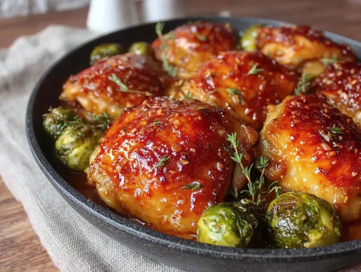 one-pan maple Dijon chicken thighs preparation steps