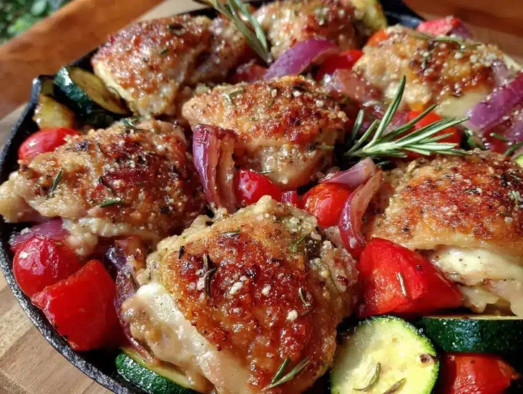 one-pan Mediterranean chicken and vegetables - featured image