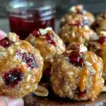peanut butter and jelly energy bites - featured image