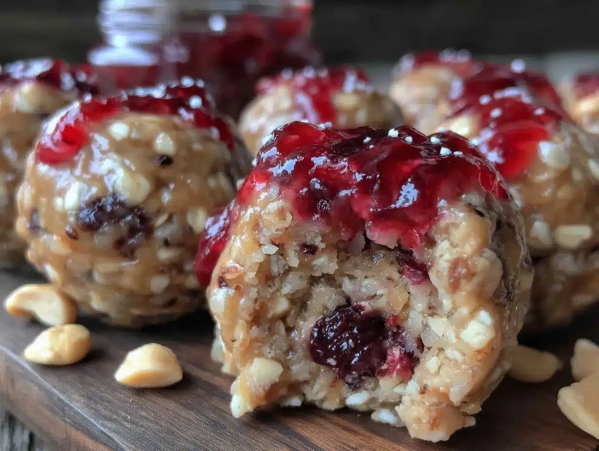peanut butter and jelly energy bites preparation steps