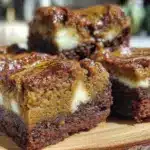 pumpkin cheesecake swirl brownies - featured image