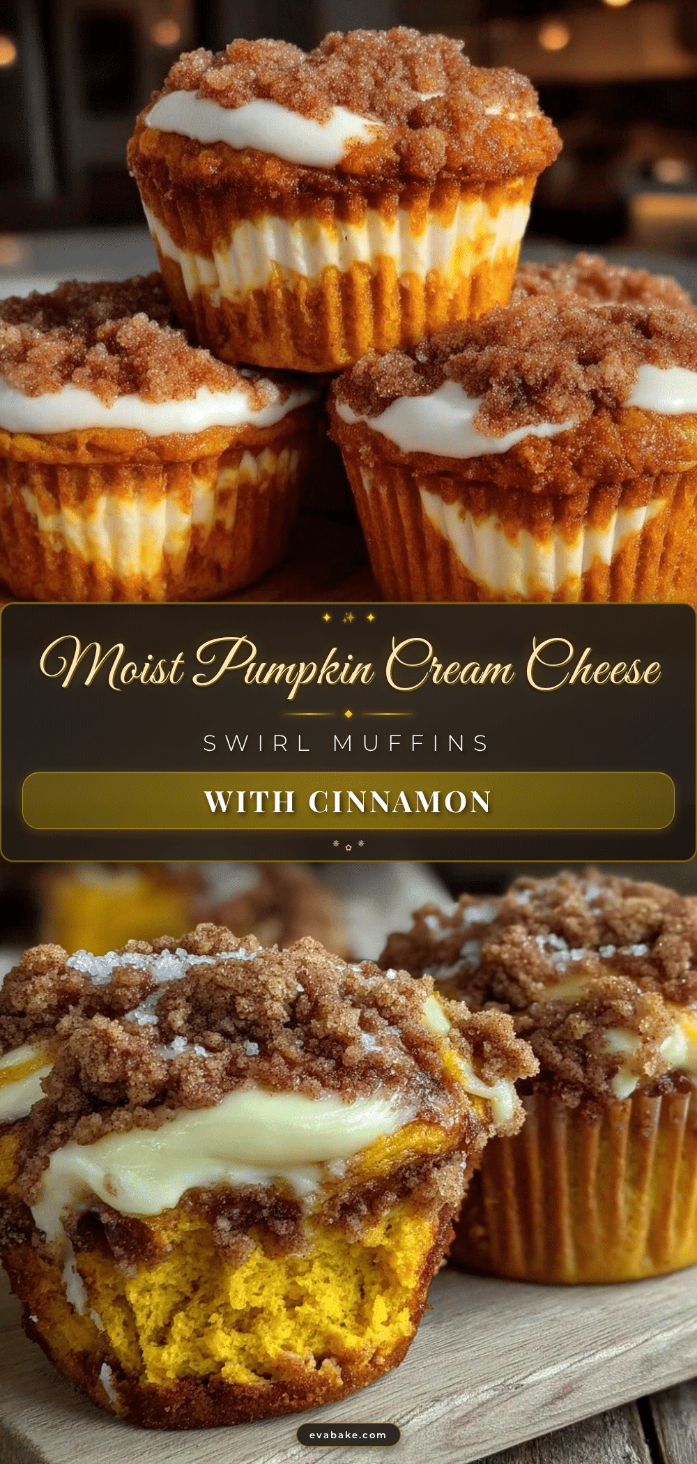 pumpkin cream cheese swirl muffins recipe