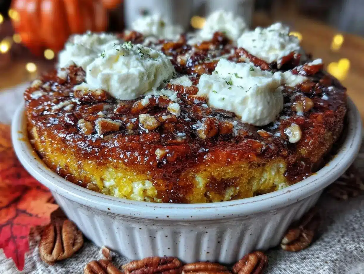pumpkin dump cake recipe preparation steps