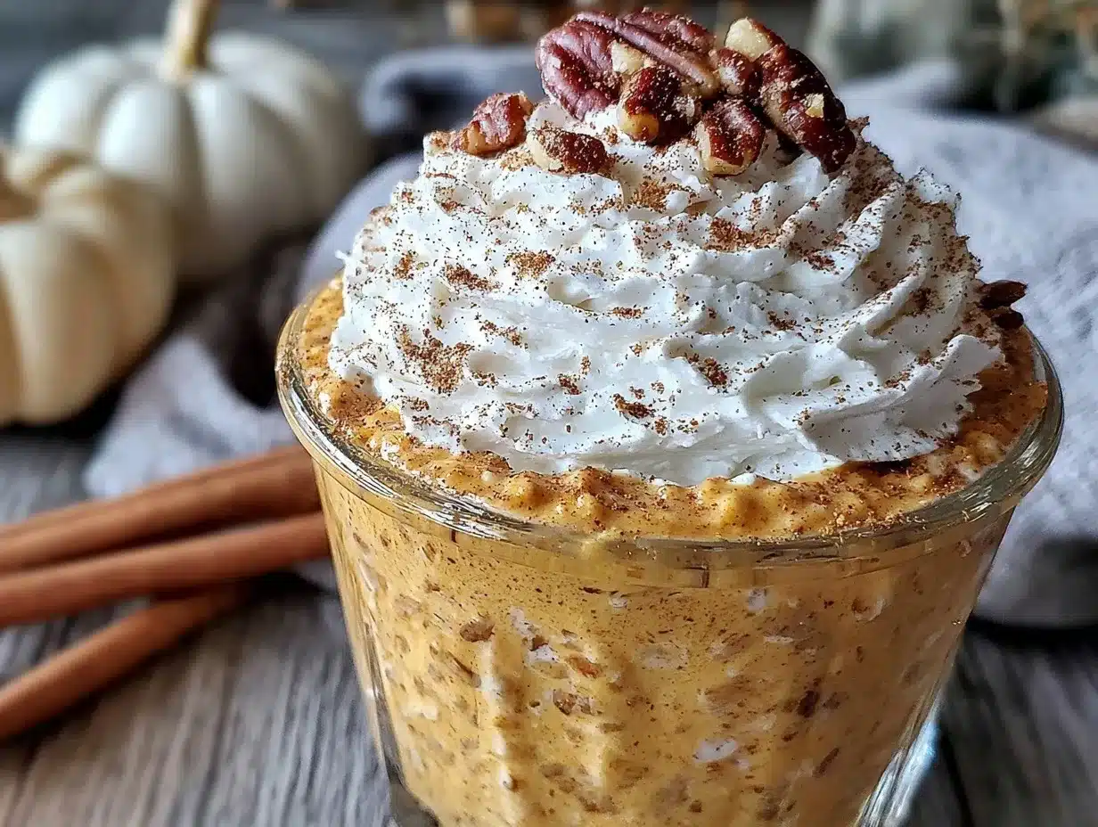 pumpkin spice latte overnight oats preparation steps