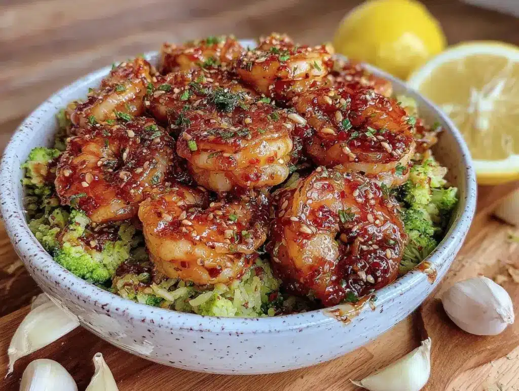 quick honey garlic shrimp - featured image