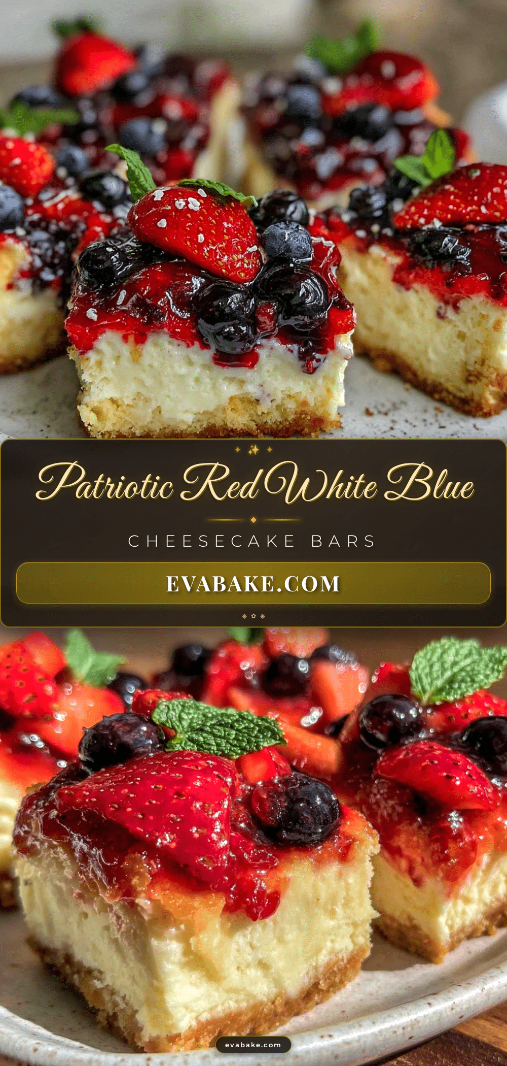 red white blue cheesecake bars recipe