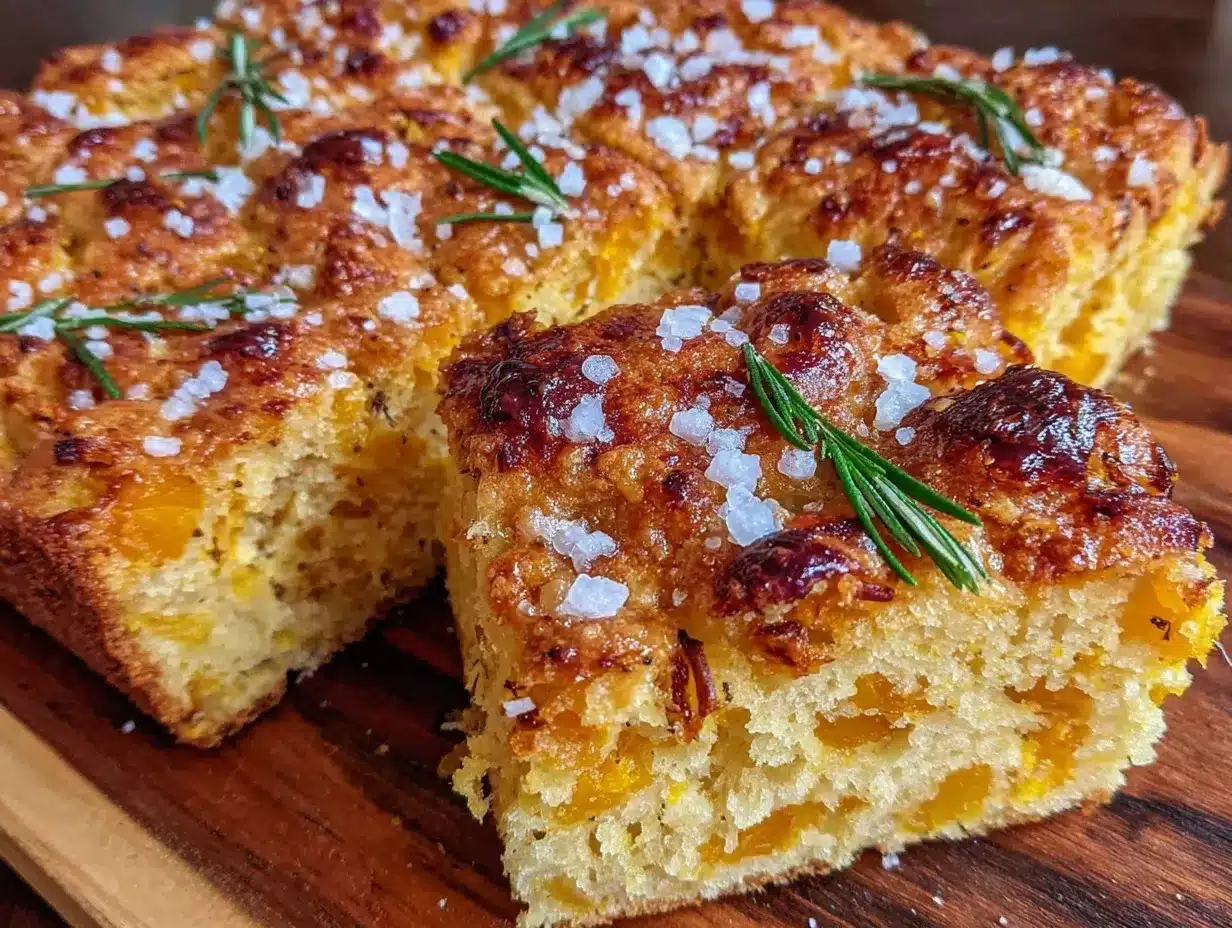 rustic sourdough pumpkin focaccia preparation steps
