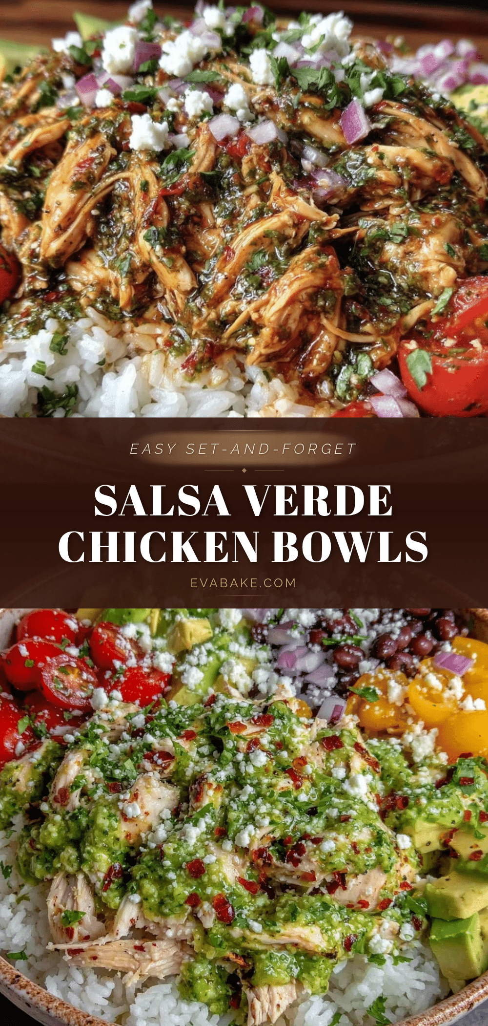 salsa verde chicken taco bowls recipe