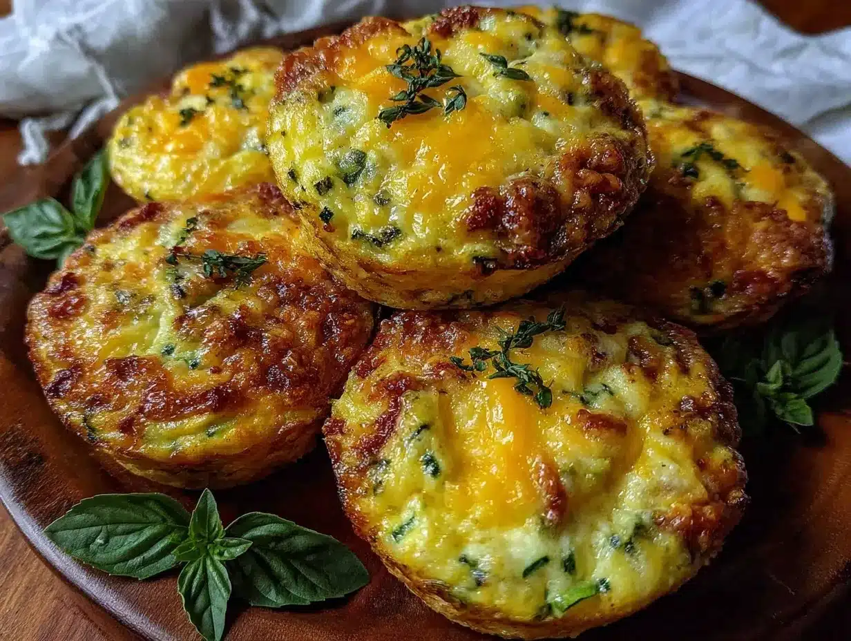 savory zucchini cheddar breakfast egg muffins preparation steps