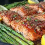 sheet pan honey mustard salmon - featured image