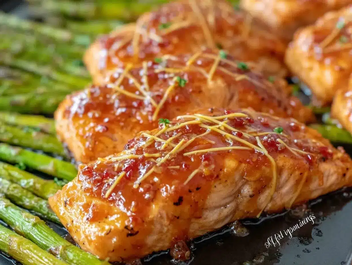 sheet pan honey mustard salmon preparation steps