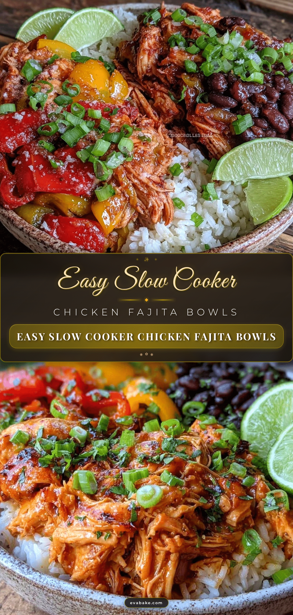 slow cooker chicken fajita bowls recipe