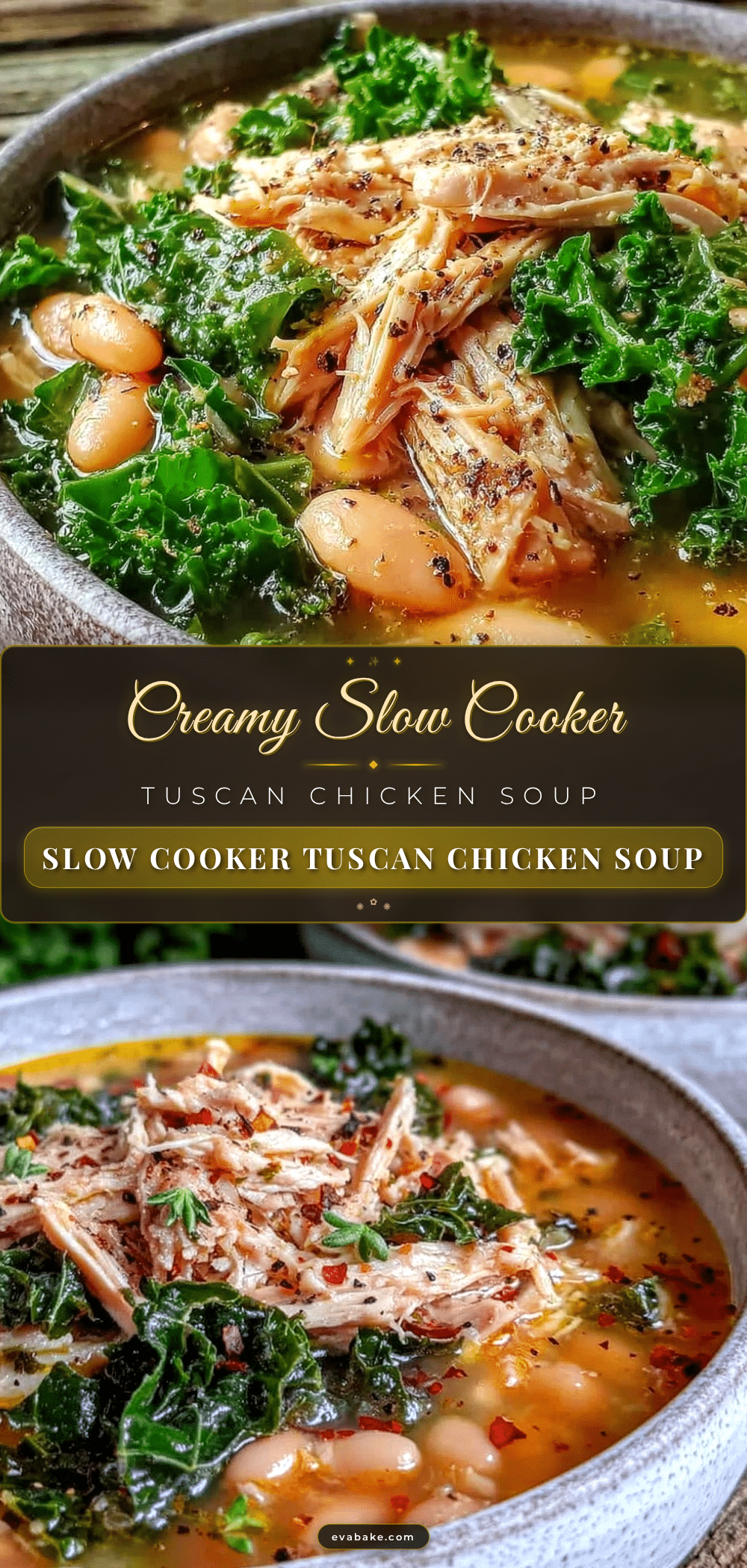 slow cooker white bean chicken kale soup recipe