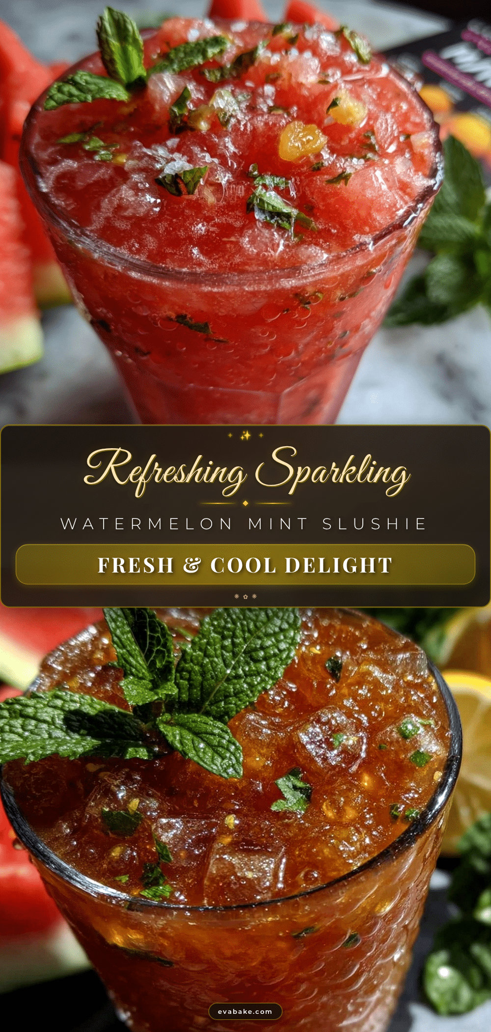 sparkling watermelon mint lemonade slushie recipe