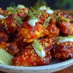 sticky mango habanero chicken wings - featured image
