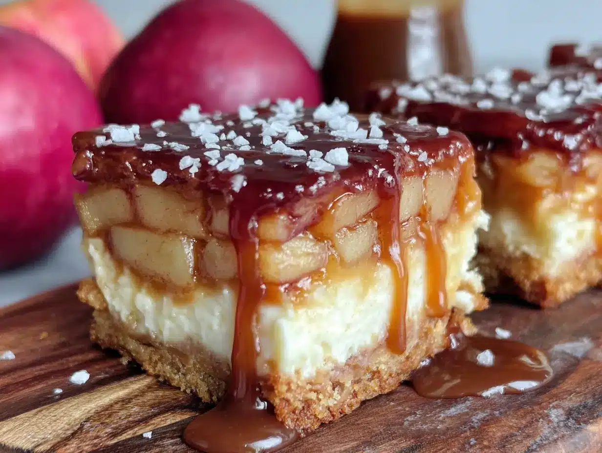apple cheesecake bars preparation steps