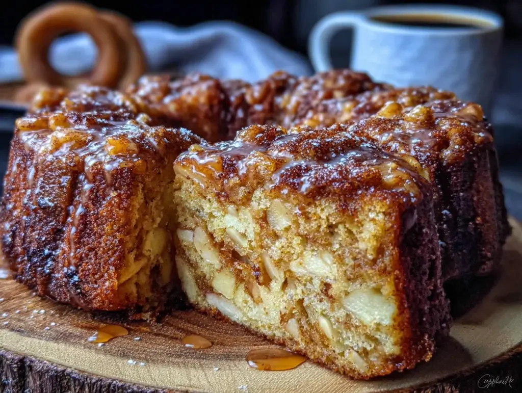 apple cider donut cake - featured image