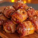 bacon wrapped little smokies brown sugar glaze - featured image