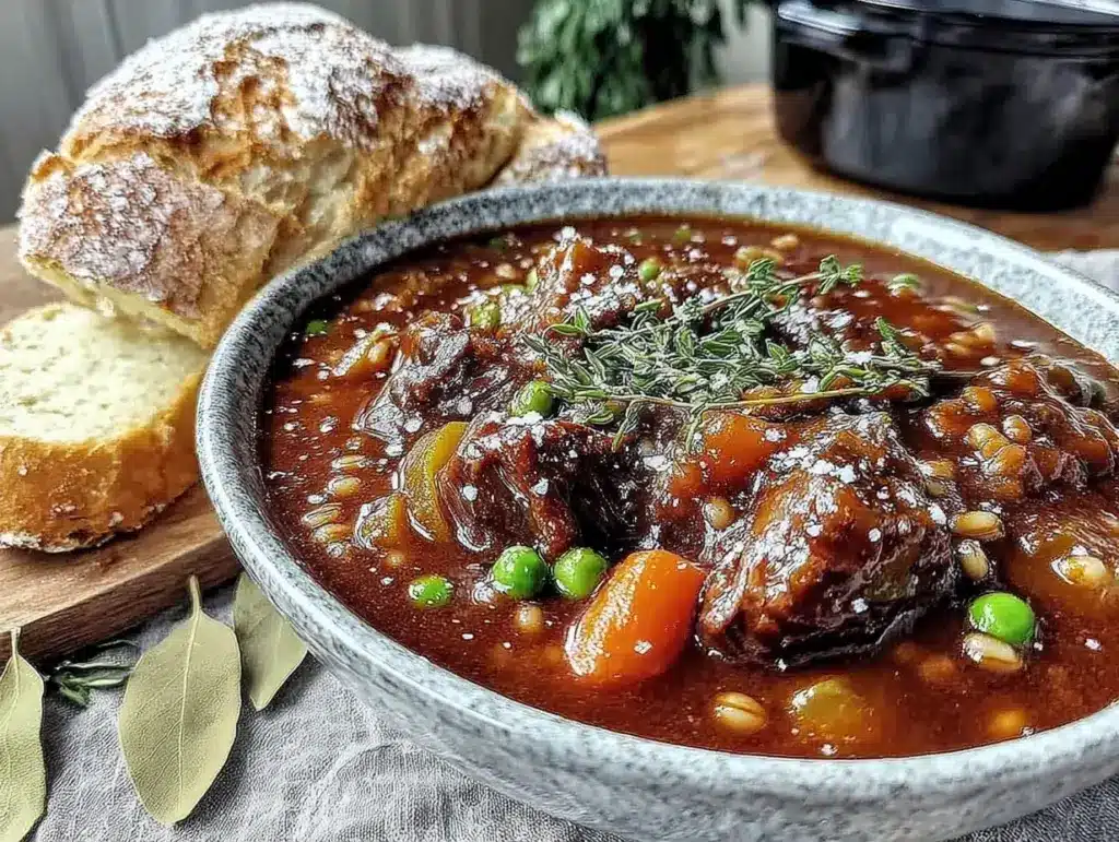 beef and barley stew - featured image