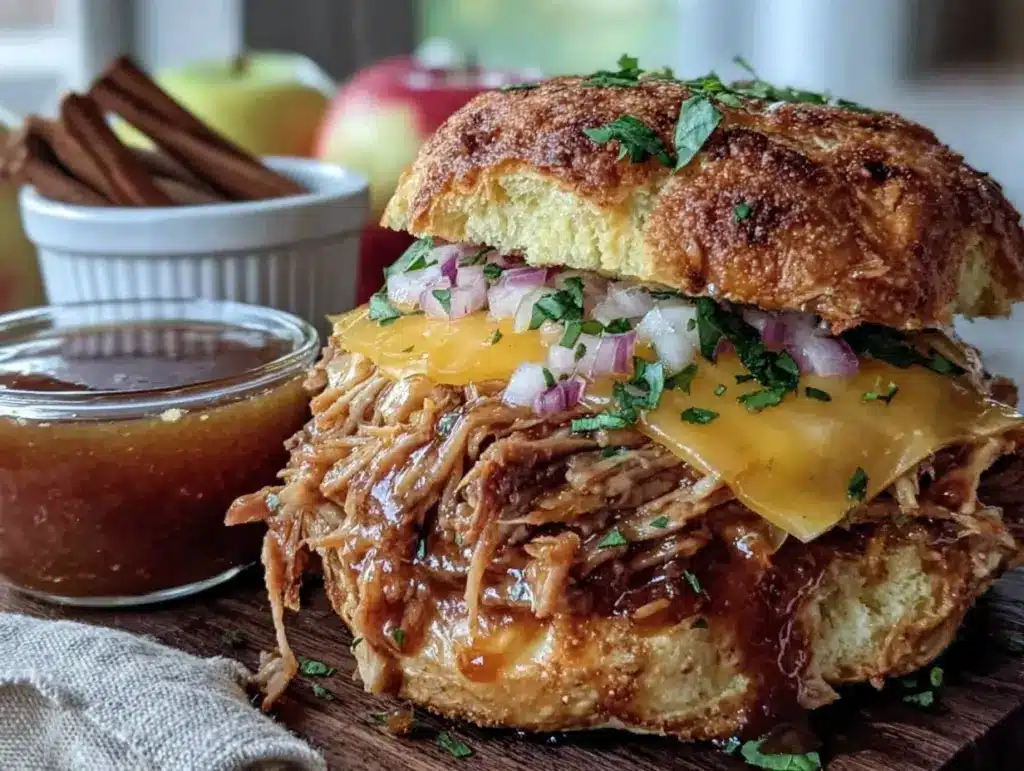 Best Slow Cooker Apple Cider Pulled Pork Sliders - featured image