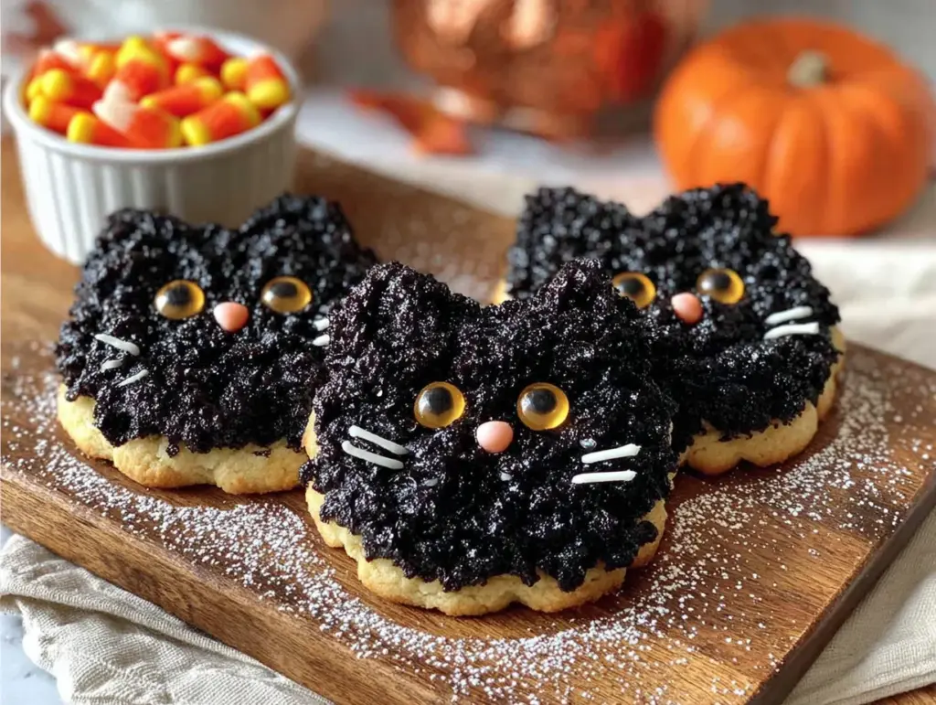 black cat Halloween sugar cookies - featured image