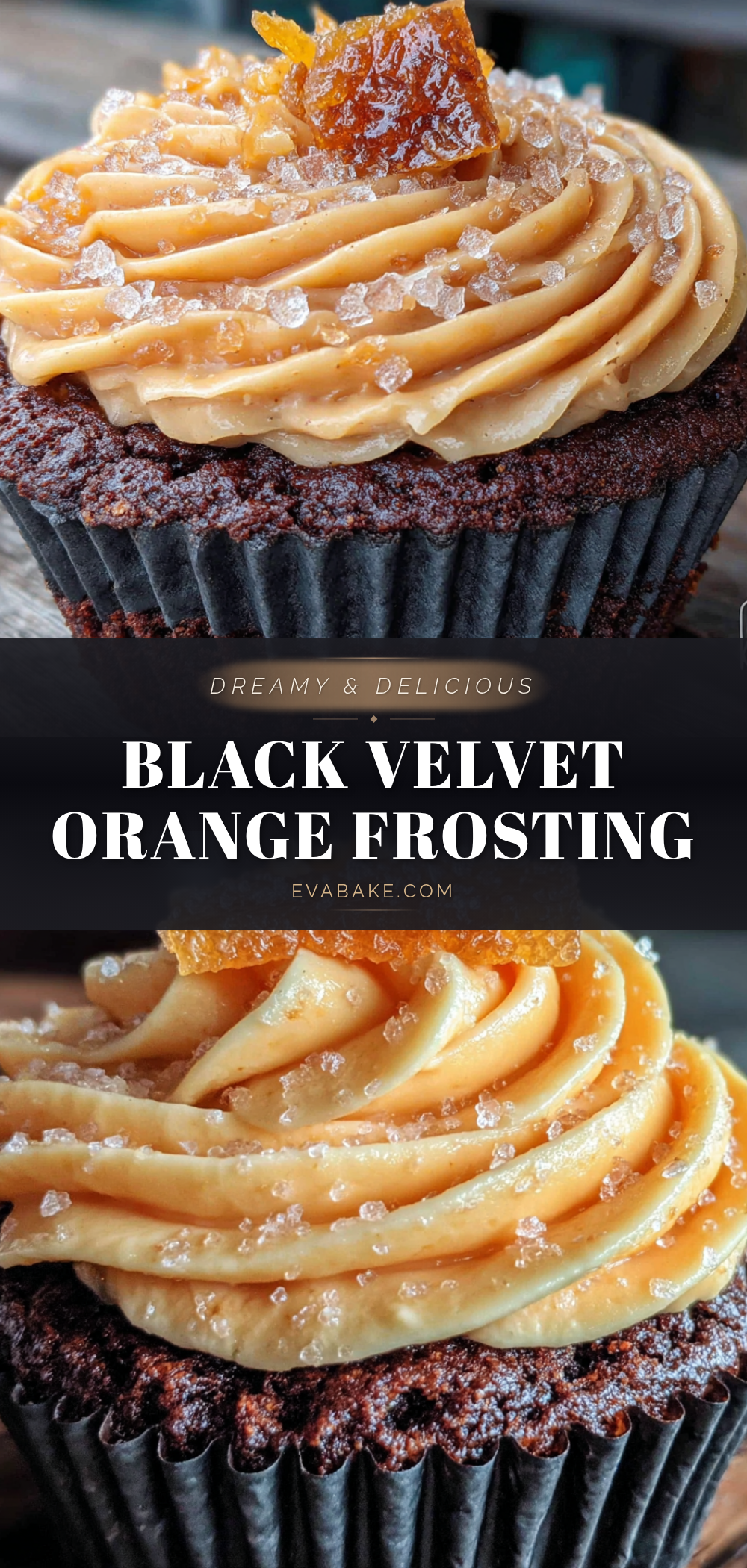 black velvet cupcakes with orange frosting recipe