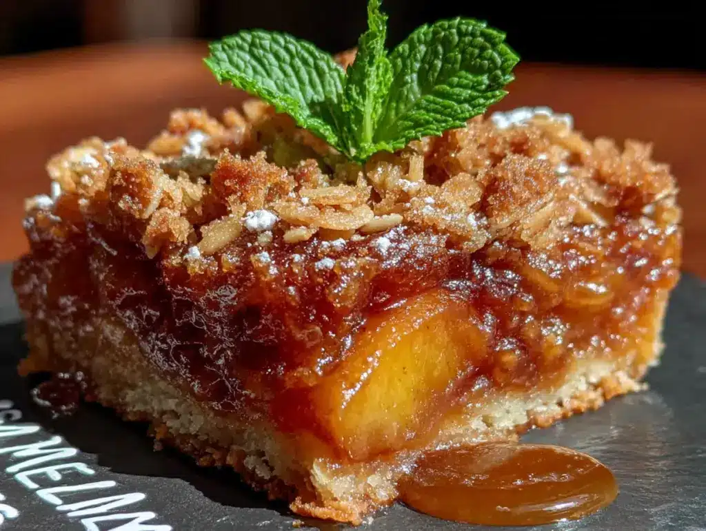 brown butter peach cobbler bars - featured image