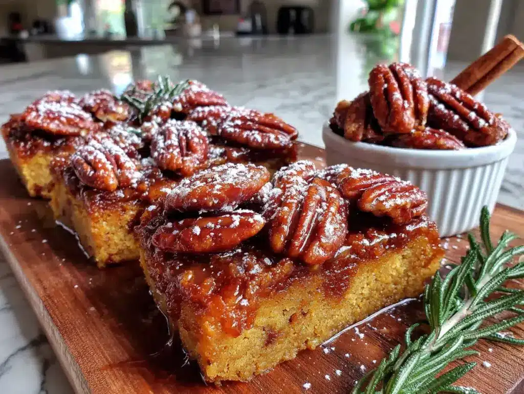 brown butter pecan pumpkin bars - featured image