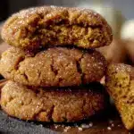 brown butter pumpkin snickerdoodle cookies - featured image