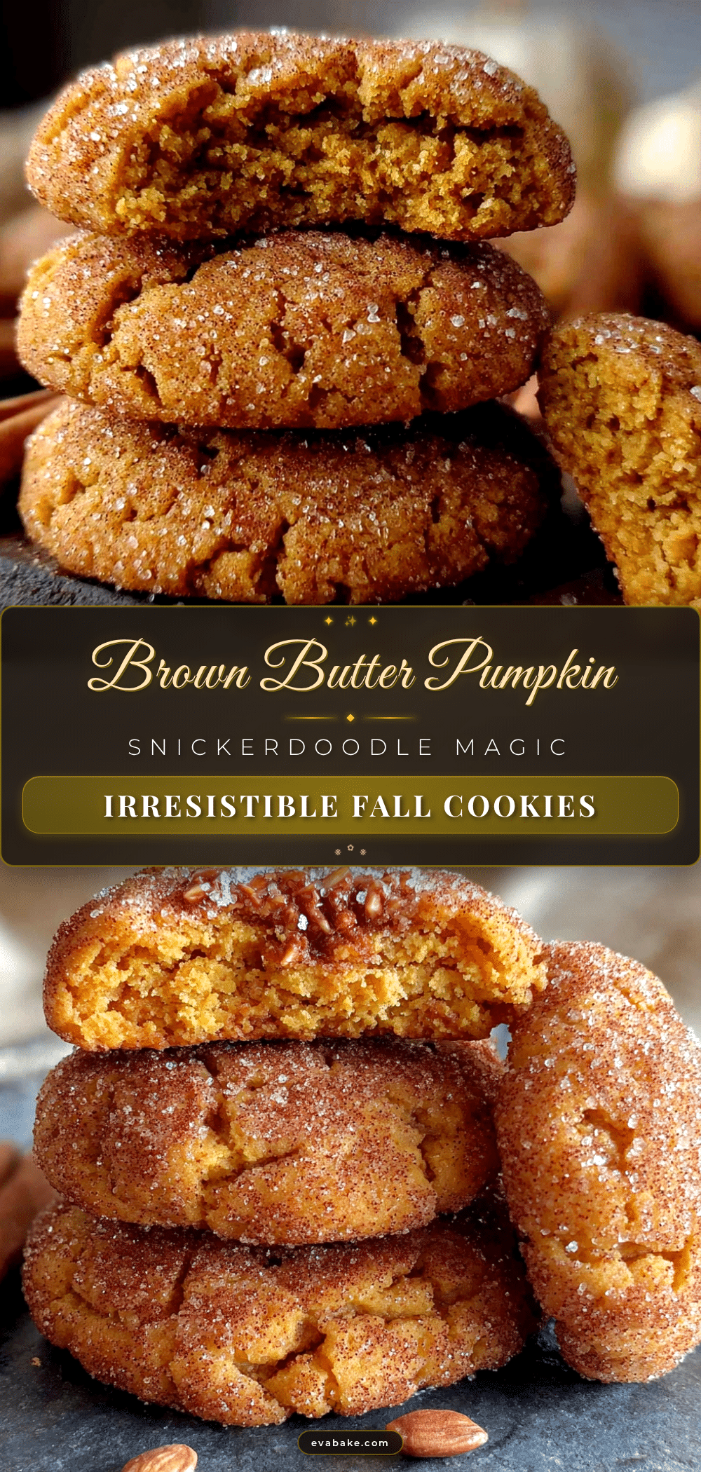 brown butter pumpkin snickerdoodle cookies recipe