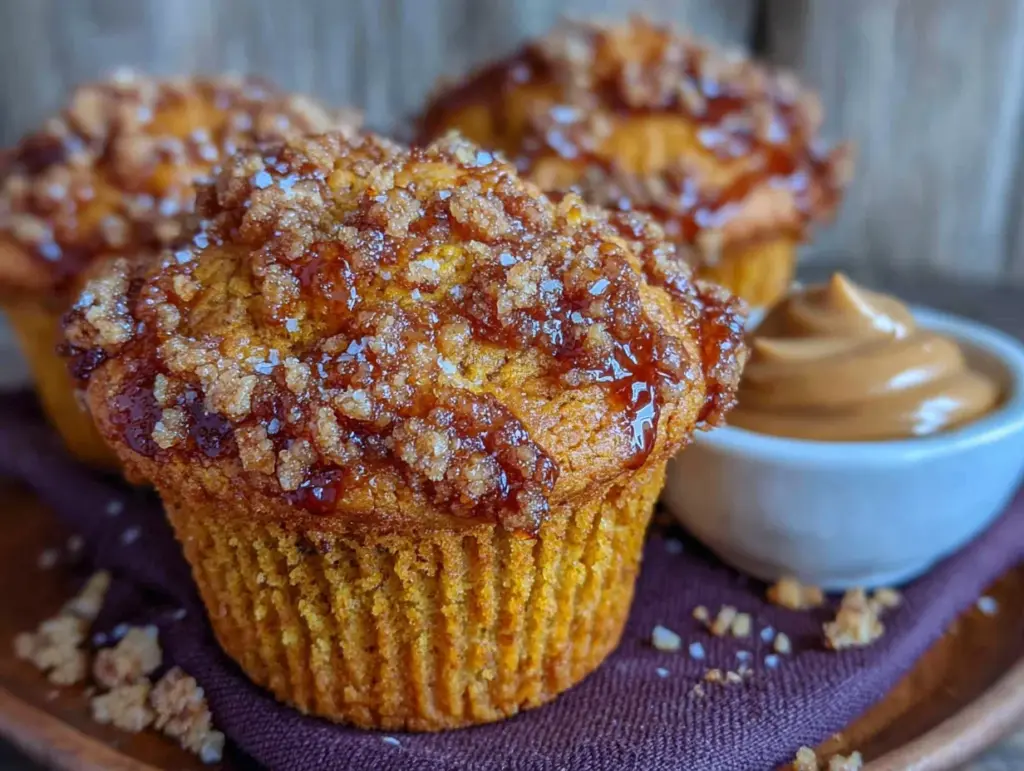 brown butter pumpkin streusel muffins - featured image