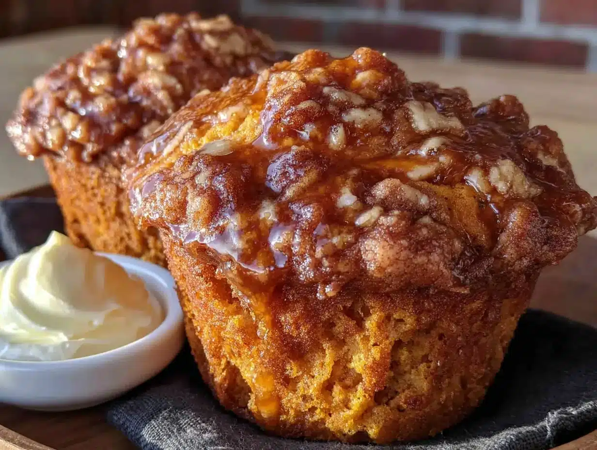 brown butter pumpkin streusel muffins preparation steps