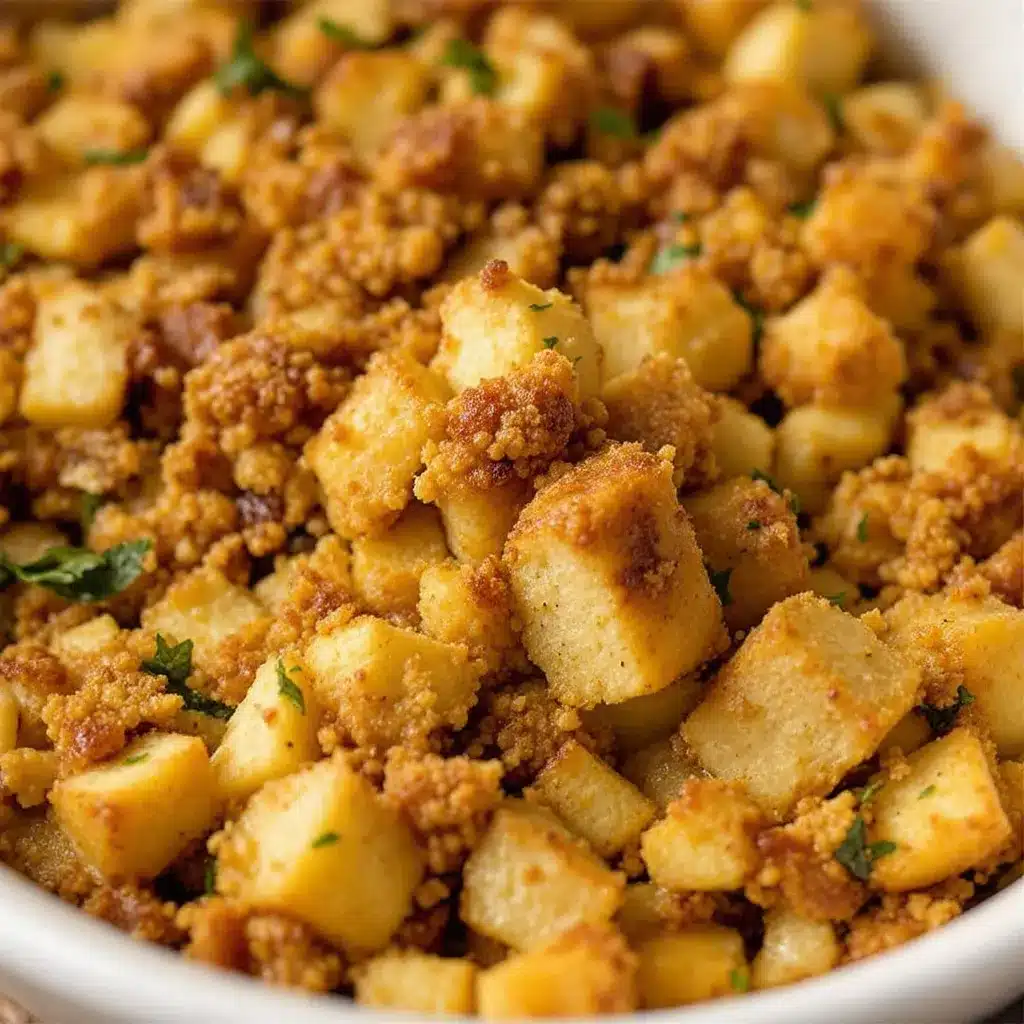 brown butter sage stuffing with sourdough preparation steps