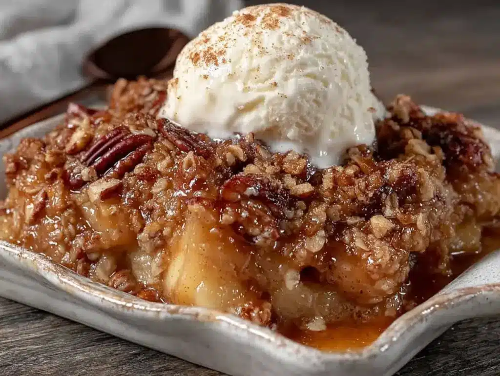 brown sugar apple crisp - featured image
