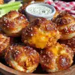 buffalo chicken stuffed pretzel bites - featured image