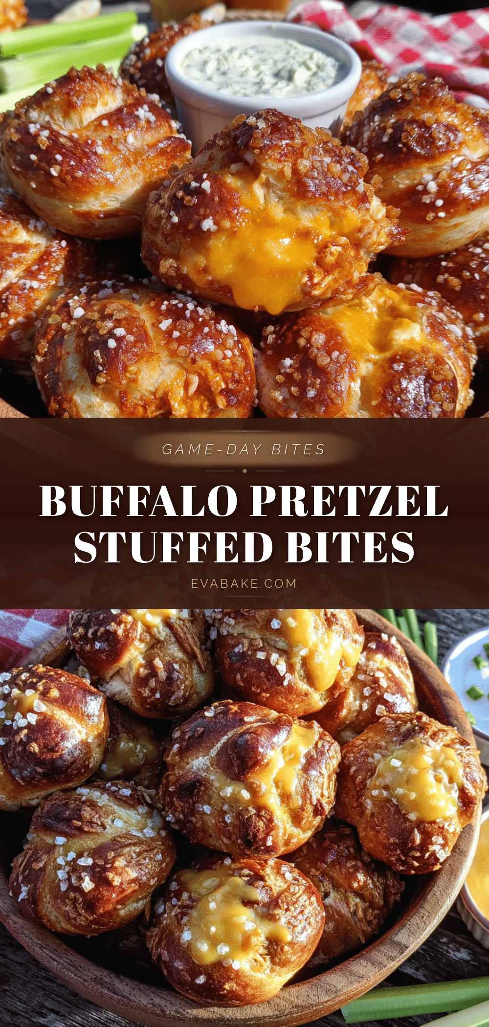 buffalo chicken stuffed pretzel bites recipe