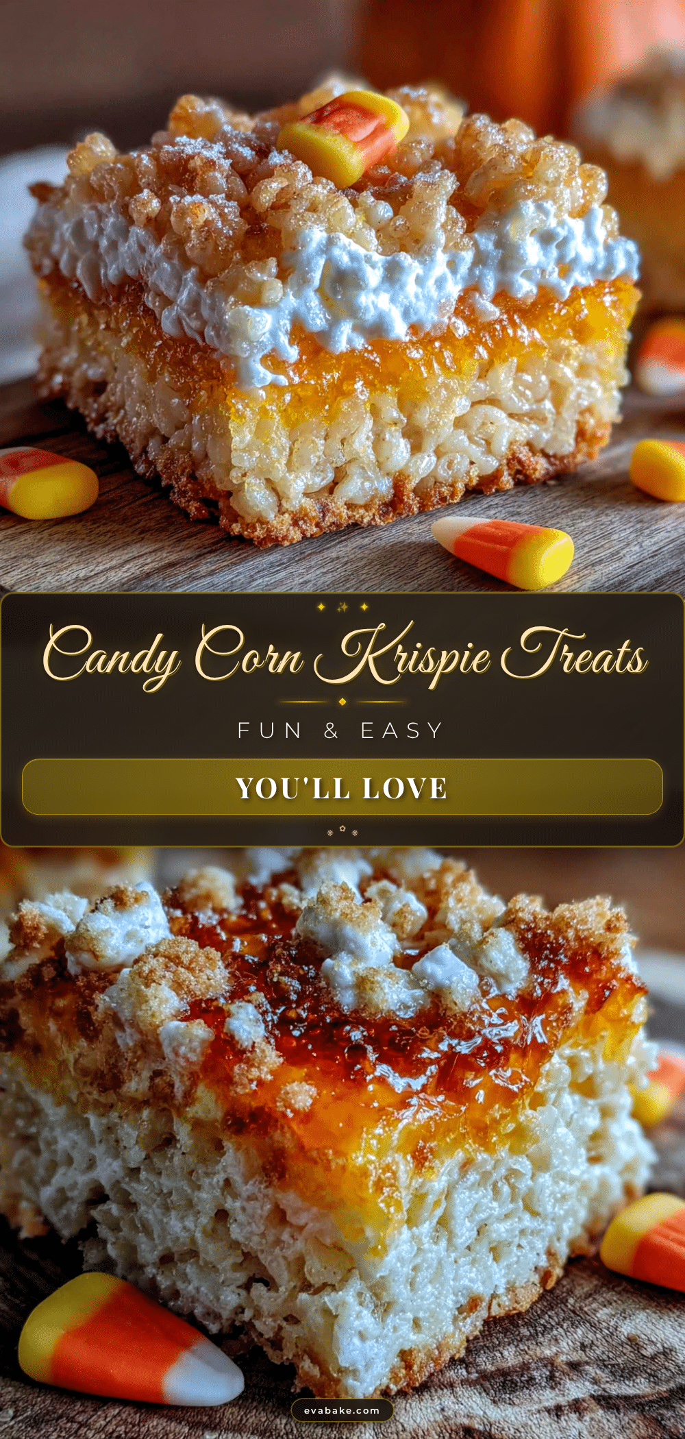 candy corn rice krispie treats recipe