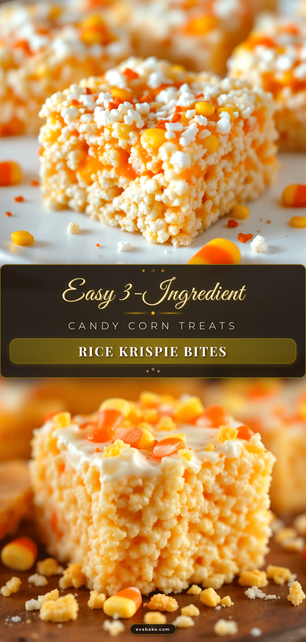 candy corn rice krispie treats recipe