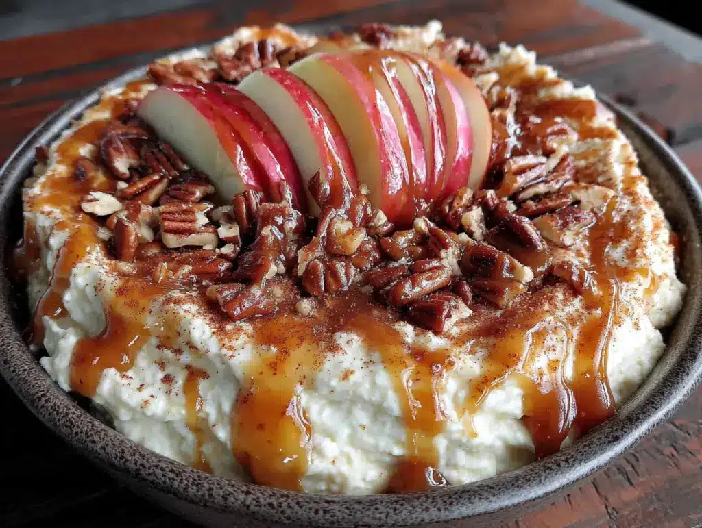 caramel apple cheesecake dip - featured image