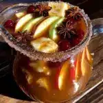 caramel apple cider sangria - featured image
